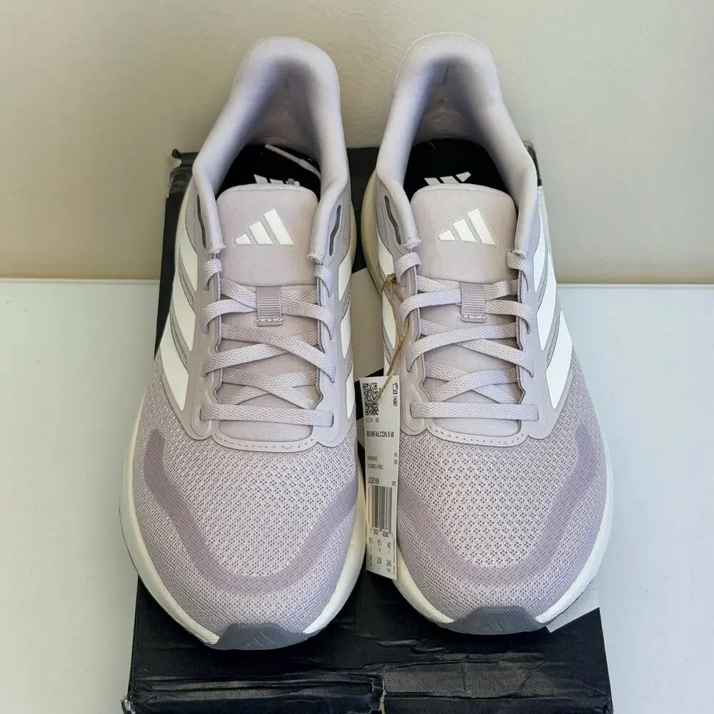 adidas Runfalcon 5 W Women’s US 8 Ice Purple White Black Running Shoes JQ9399